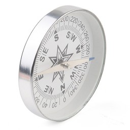 Portable Metal Case Compass Handheld Compass for Outdoor Hiking Camping White Color